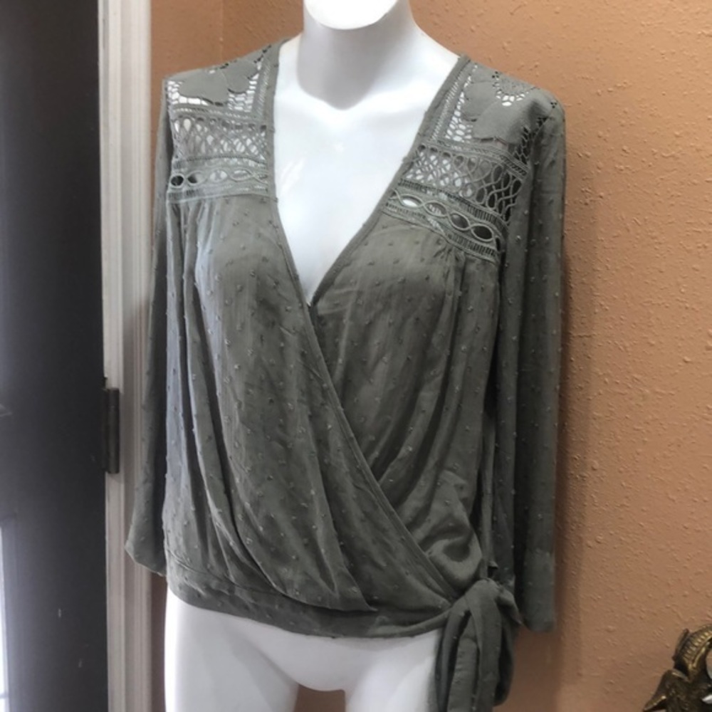Lovestitch  green long sleeve blouse